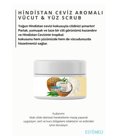 ESTEMED Body & Face Peeling Coconut Body&Face Scrub Coconut Scent 250ml - Buy Online on GoSupps.com