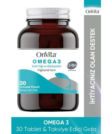 Onvita Omega 3 Fish Oil & Astanaanthin 30 Softgels