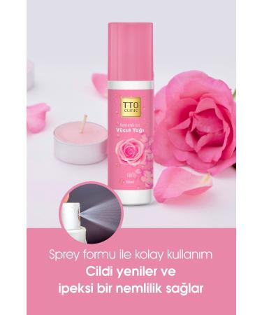 Tto Clinic Moisturizing Body Oil - Rose Scented Bath Oil 200ml - Buy Online on GoSupps.com