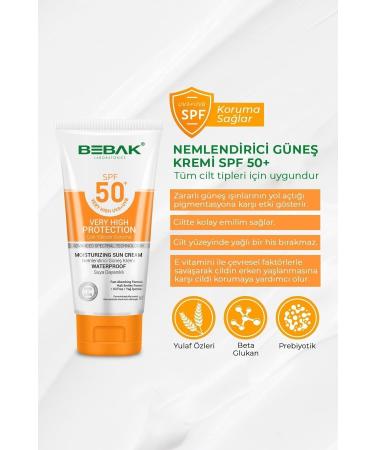 Bebak Moisturizing Sun Cream 50 Spf 75 ml Tube - Buy Online on GoSupps.com