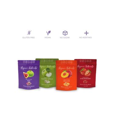 Aegean Naturals 4-Pack Strawberry Fig Apple Peach Freeze Dry Healthy Snack Pack