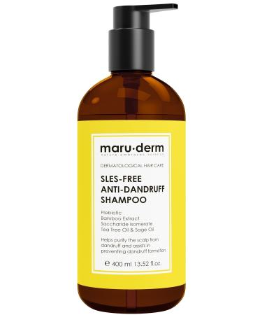 Maru.Derm Anti-Dandruff Sulfate-Free Shampoo 400 ML | Normal/Oily Hair | Sulfate-Free Salt-Free Vegan Shampoo