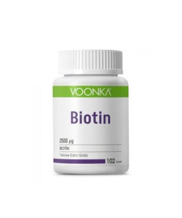Voonka Hair Vitamin Biotin 2500 Mcg 102 Tablets