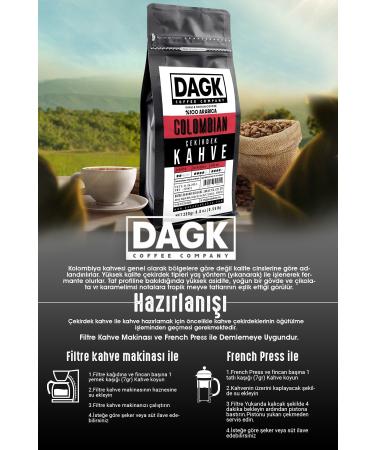 Dagk Colombian Coffee Beans 250gr - Buy Online on GoSupps.com
