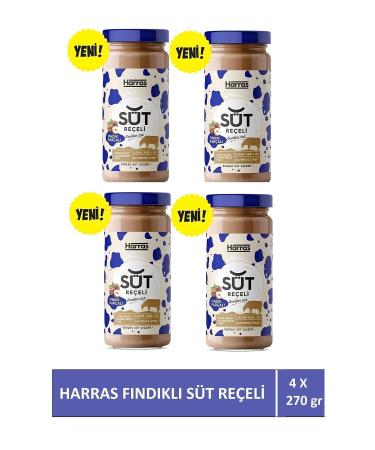 Harras Gluten-free Hazelnut Milk Jam 270 gr X 4 Pieces