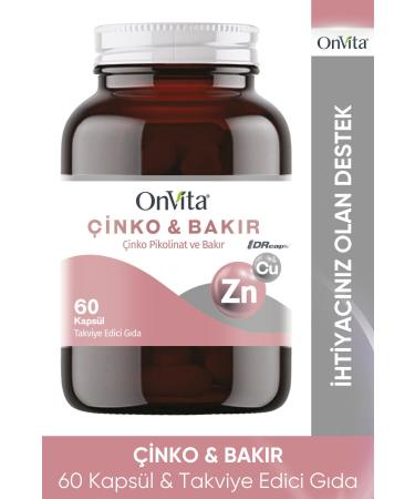 Onvita Zinc And Copper 60 Capsules Zn-cu Zinc Picolinate And Copper