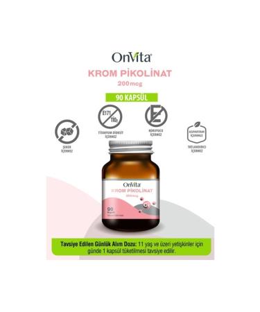 Onvita Chromium Picolinate 200 Mcg 90 Capsules - Buy Online on GoSupps.com