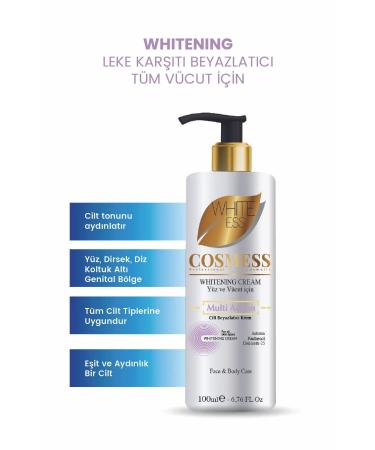 Cosmess Face and Body Whitening Cream and 50 Spf Sunscreen - High Protection Factor Sun Cream -100ml - Buy Online on GoSupps.com