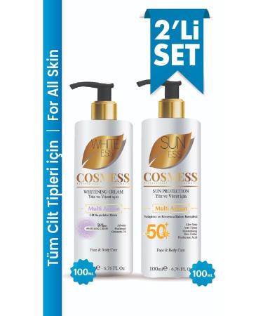 Cosmess Face and Body Whitening Cream and 50 Spf Sunscreen - High Protection Factor Sun Cream -100ml