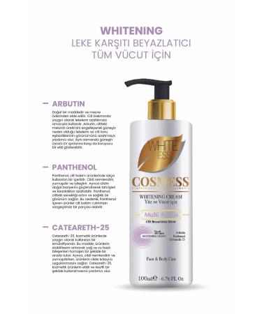 Cosmess Face and Body Whitening Cream and 50 Spf Sunscreen - High Protection Factor Sun Cream -100ml - Buy Online on GoSupps.com