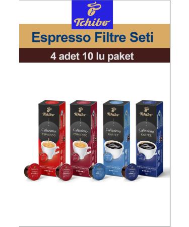 Tchibo Cafissimo 4-Piece Espresso and Filter Coffee Set 4x10 Stilla