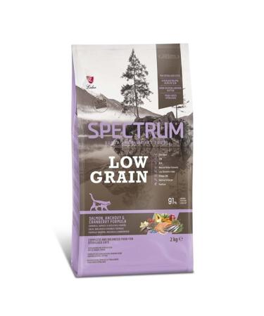 Spectrum Low Grain Salmon Anchovy & Cranberry Adult Neutered Cat Food 2kg