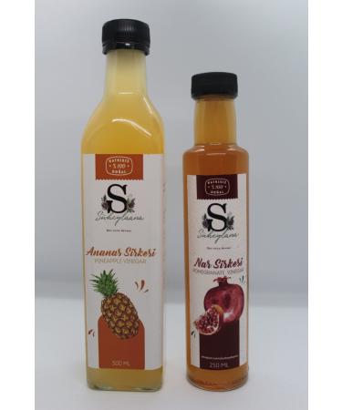 S heylaana Natural Pineapple Vinegar 500 Ml - Natural Pomegranate Vinegar 250 Ml