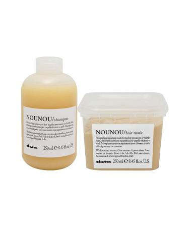 Davines Nounou Shampoo 250 Ml + Nounou Hair Mask 250 Ml Advantageous Package