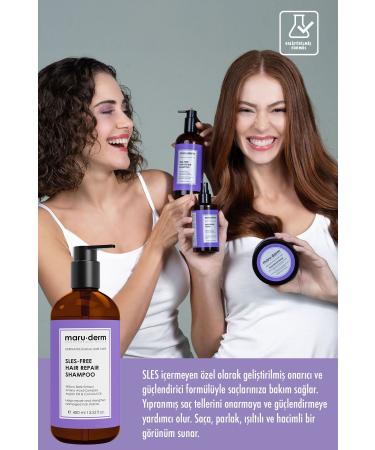 Maru.Derm Hair Repair Sulfate-Free Shampoo 400 ML | Damaged Weak Hair | Sulfate-Free Salt-Free Vegan Shampoo - Buy Online on GoSupps.com