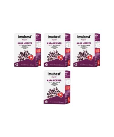 imubest Black Elderberry 30 Capsules Set of 4