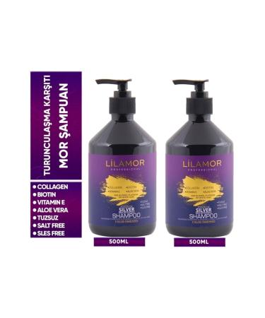 Lilamor Silver Salt-Free Purple Shampoo 500 ml X 2 Pieces