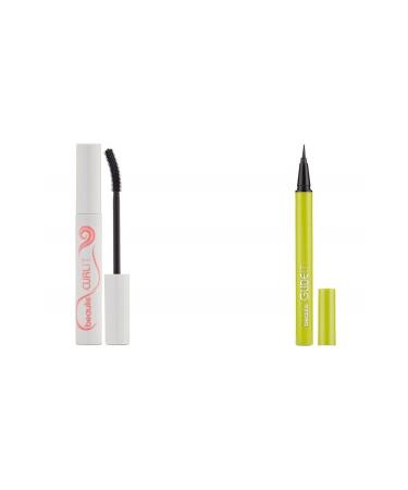 beaulis Curl It Mascara Voluminous and Curly Lashes + Glide It Eyeliner Black