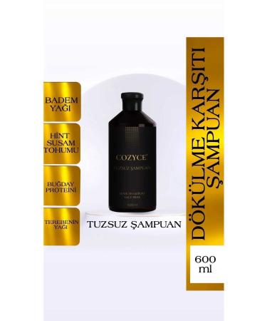 Cozyce Protein Anti Hair Loss Fast Hair Growth Salt-Free Shampoo Sulfate-Free - Protein & Keratin 600 ml