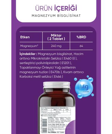 Onvita Magnesium Bisglycinate 120 Mg 60 Tablets - Buy Online on GoSupps.com