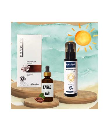COMPLEX Tanning Oil + Cocoa Butter + 24 spf Bronzer set