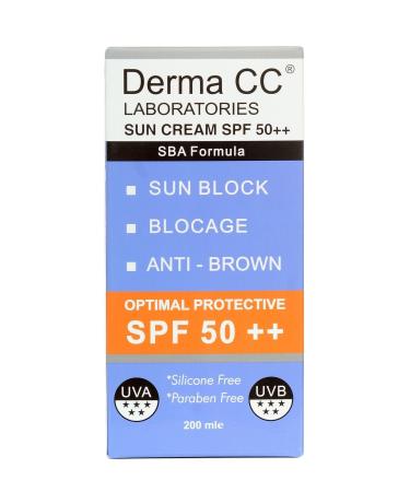 Derma CC LABORATORIES Derma Cc Sun Cream Spf50 ( Plus Plus ) 200ml - Sun Block - Anti Brown - Blocage - Buy Online on GoSupps.com