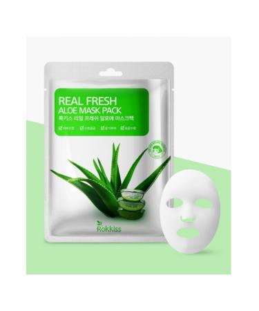 rokkiss 5x Aloe Face Mask-Korean Product Aloe Vera Nourishing and Moisturizing Face Mask (5 PCS) - Buy Online on GoSupps.com