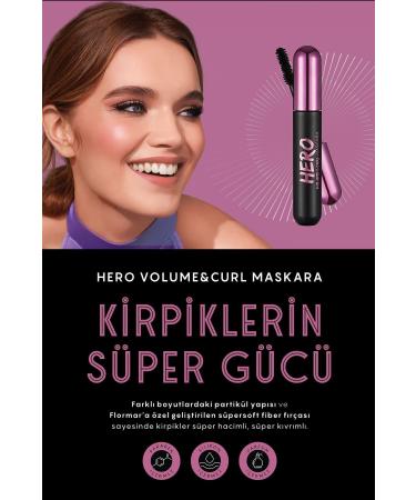 Cosmetics Curl and Volume Mascara (BLACK) - Hero Volume & Curl Mascara - Buy Online on GoSupps.com