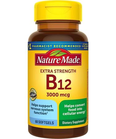 Nature Made Extra Strength B12 3000 mcg 60 Softgels