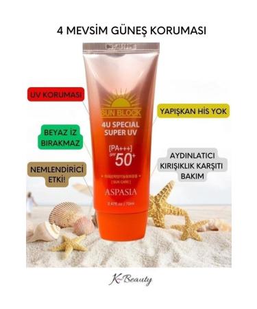 Aspasia Anti-Spot Moisturizing and Nourishing High Protection Factor Korean Sun Cream Spf50 Pa 70ml - Buy Online on GoSupps.com