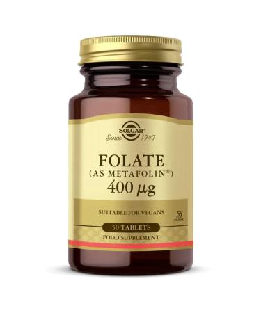 Solgar Folate Metafolin 400 Mcg 50 Tablets