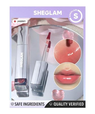 SHEGLAM Glaze Daze Lip Gloss-Apple Spice Shiny Tinted Lip Gloss High Gloss Finish Plumping Lip Care