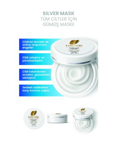 Cosmess Silver Face Mask 150 ml Revitalizing and Repairing Mask