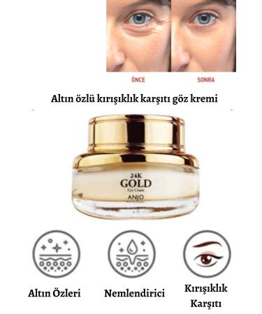 ANJO PROFESSIONAL Pure Gold Essence Anti-Aging Korean Eye Cream That Gives a Lively Look to the Eye Area 30g - Buy Online on GoSupps.com