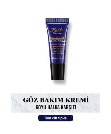 Kiehl's MIDNIGHT RECOVERY ANT -FAT GUE AND DARK CIRCLE NIGHT EYE CREAM 15 ML PSSN3722
