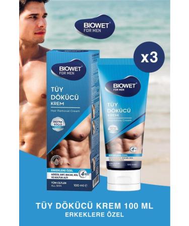biowet For Men Hair Removal Cream 100 ml X3