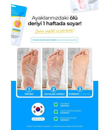 Jigott Gentle and Effective Peel-Off Foot Peeling Mask with Vitamin B5 for Dead Skin and Cracks - Buy Online on GoSupps.com