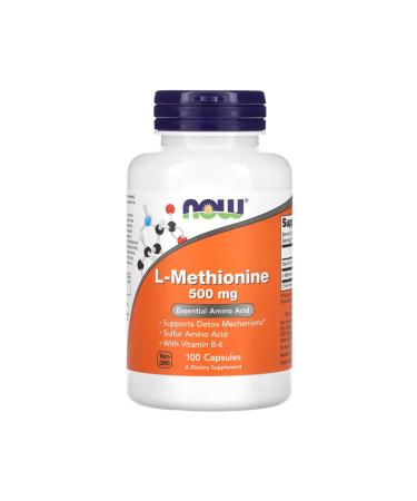 Now Foods L-Methionine 500 mg 100 Capsules