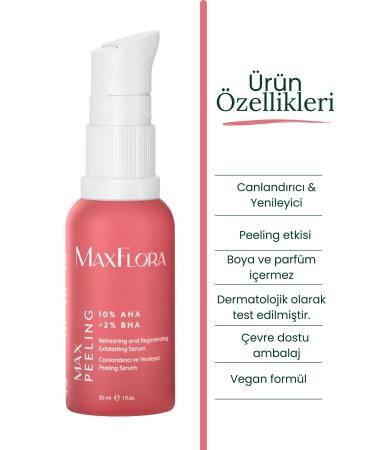 MaxFlora Max Peeling Revitalizing and Regenerating Peeling Serum AHA + 2% BHA 30ml - Buy Online on GoSupps.com