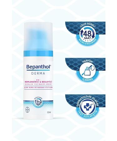 Bepanthol Derma Moisturizing Nourishing Daily Face Care Cream 50 ml Facial Cleanser - Buy Online on GoSupps.com