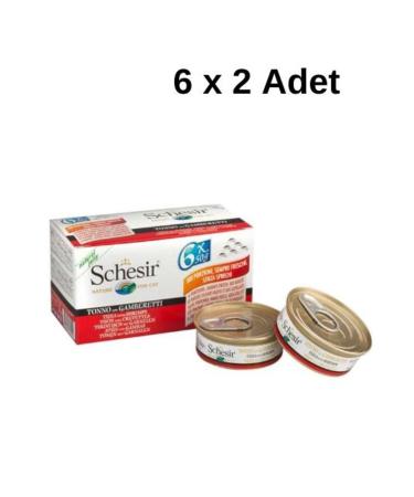 Schesir Multipack Shrimp Cat Canned Food 50 gr X 6 2 Pieces