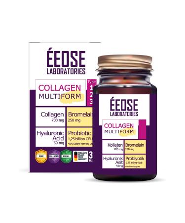 Eeose Multiform Collagen Bromelain Hyaluronic Acid And Probiotic 30 Tablets