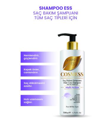Cosmess Shampoo Ess Hair Care Shampoo Hair Shampoo 500 ml