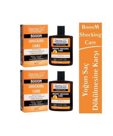 Derma CC LABORATORIES Booom Shocking Care Shampoo - Intensive Anti-Hair Loss 500m X 2 Pieces
