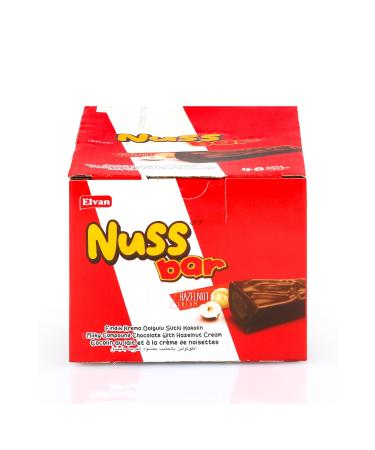 Elvan Nuss Bar Hazelnut 9 Gr. 48 Pieces (1 Box) - Buy Online on GoSupps.com