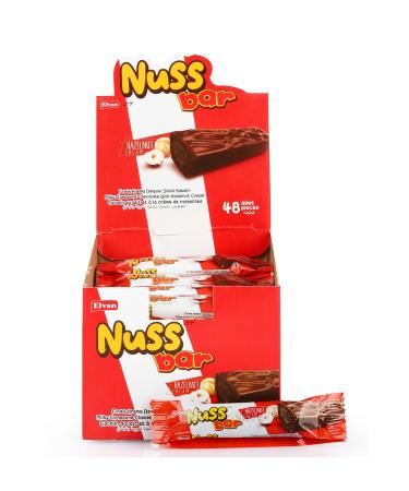 Elvan Nuss Bar Hazelnut 9 Gr. 48 Pieces (1 Box)