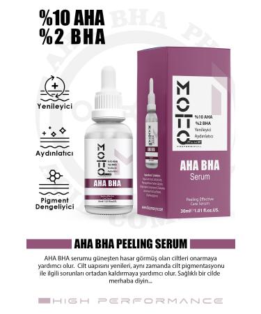 Motto Plus Professional AHA 2% BHA Renewing and Brightening High Level Peeling Care Serum 30ml - Buy Online on GoSupps.com