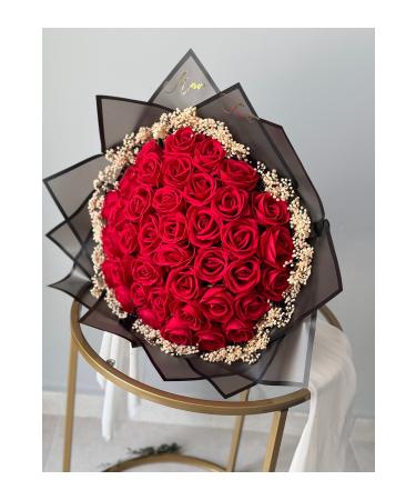 Souvenir Design Imran Karaca 41 Piece Red Velvet Rose Request Flower