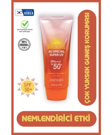Aspasia Anti-Spot Moisturizing and Nourishing High Protection Factor Korean Sun Cream Spf50 Pa 70ml