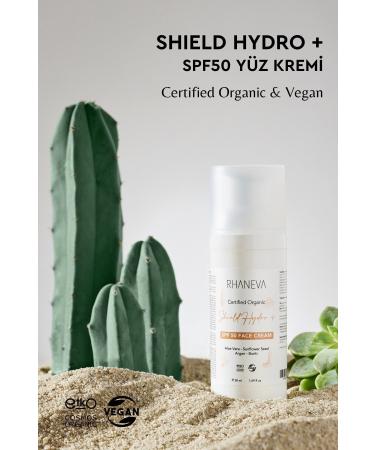 RHANEVA Shield Hydro Spf 50 Broad Spectrum Sunscreen Organic and Vegan Certified 50 Ml - Buy Online on GoSupps.com